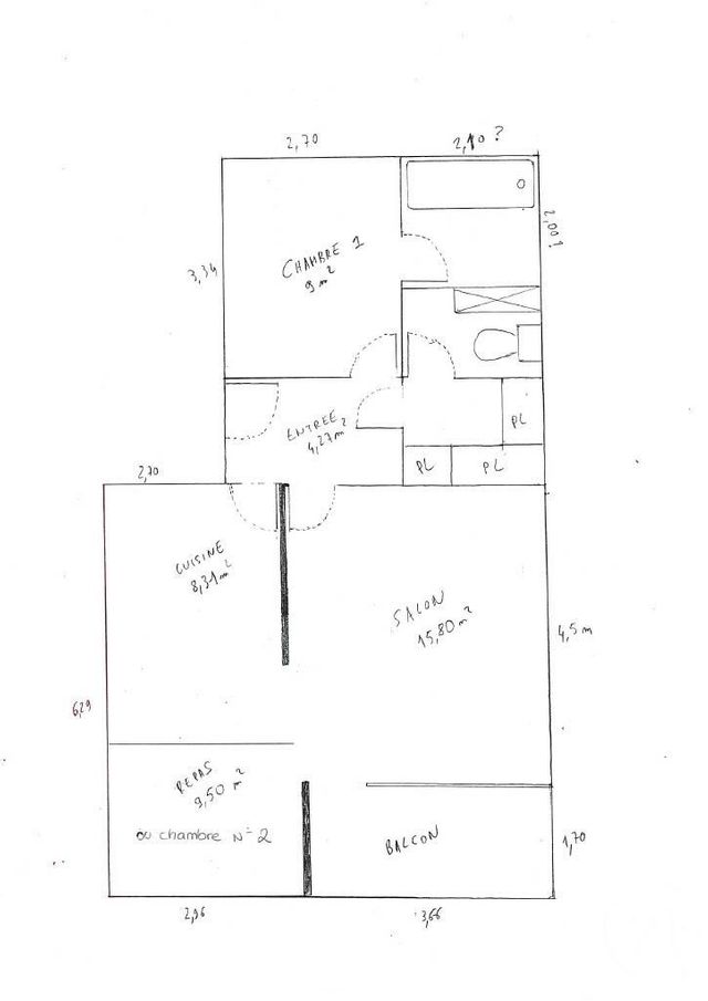 Appartement F3 à louer - 2 pièces - 55.43 m2 - CLERMONT FERRAND - 63 - AUVERGNE - Century 21 Stéphane Roume Immobilier